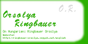 orsolya ringbauer business card